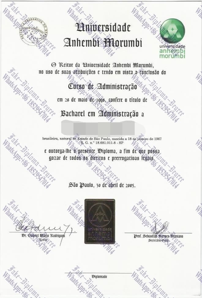 Purchase fake universidade anhembi morumbi Diploma