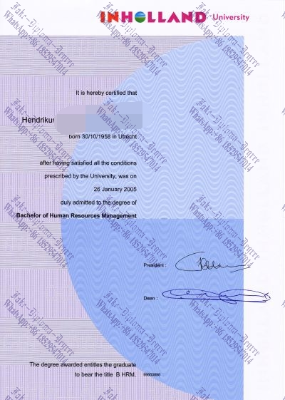 Purchase phony INHOLLAND University Diploma