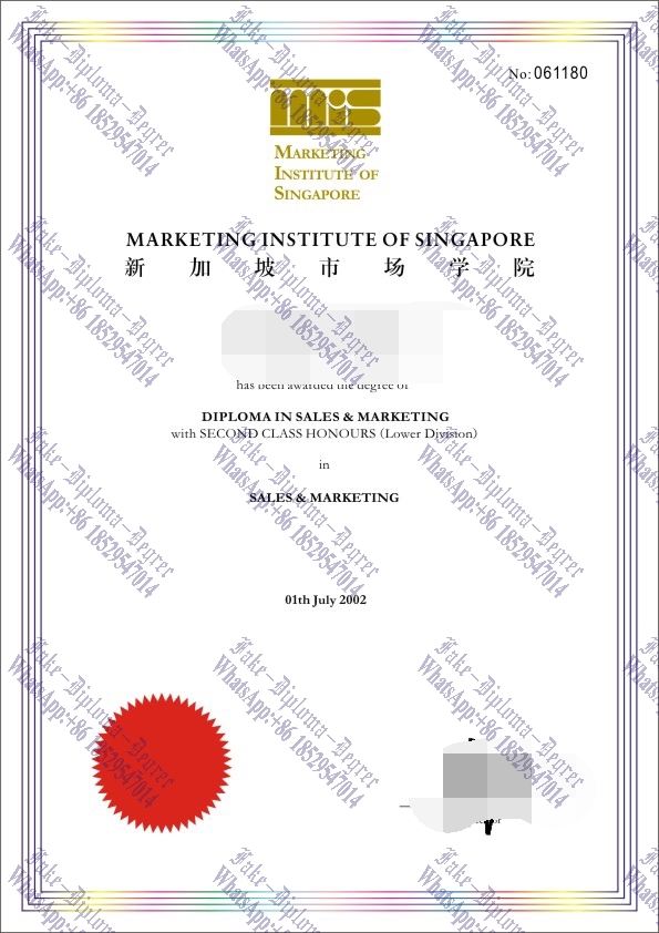 Purchase phony Marketing Institute of Singapore Diploma