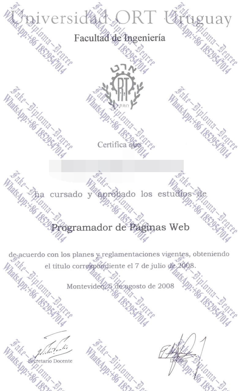 Purchase phony Universidad ORT Uruguay Degree