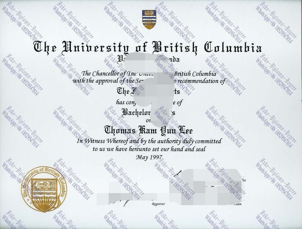 Where to order fake The University of British Columbia Diploma